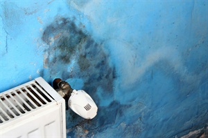 vocht achter radiator